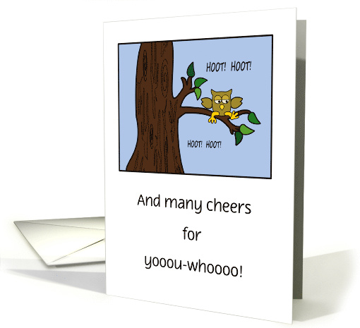 Congratulations on Full Professorship with a Hoot and an Owl! card