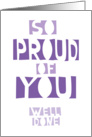 So Proud Of You - Text Card