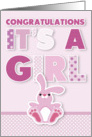 It’s a Girl! Congratulations card