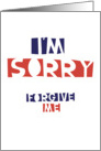 I’m Sorry card