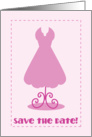 Save the date ! Pink wedding dress card