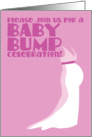 Please join us for a BABY BUMP celebration pink card