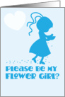 Will you be my Flower girl? Blue card