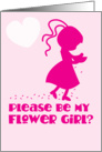 Please be my flower girl? pink card