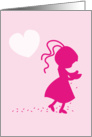 flower girl pink card