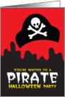 You’re invited to a PIRATE Halloween party - Skull and crossbones card