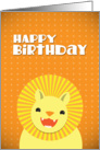 HAPPY BIRTHDAY lion with a smile card
