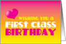 Wishing you a First Class Birthday card