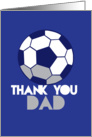 Thank you dad soccer ball card