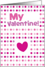 My Valentine pink spots card