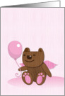 teddy bear toy with a balloon card