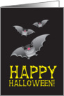 Happy Halloween with bats card
