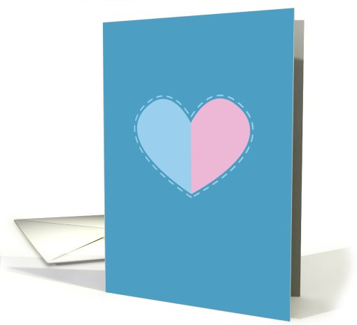 A heart divided card (820122)