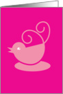 Simple pink bird card