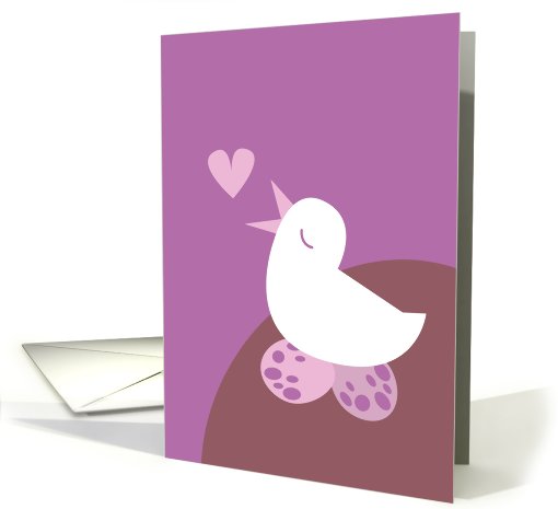 Announcing love bird with love heart tweet left card (820129)