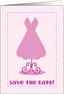 Save the date ! Pink wedding dress card