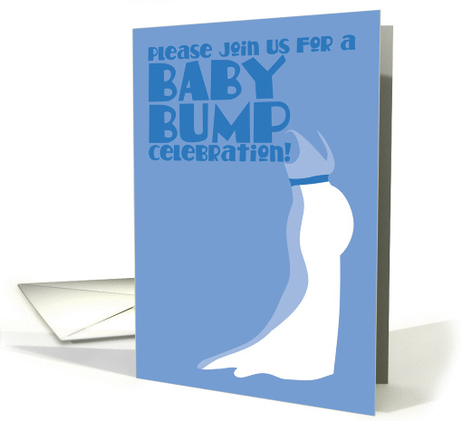 Please join us for a BABY BUMP celebration blue card (831640)