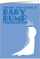 Please join us for a BABY BUMP celebration blue card