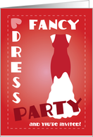 Fancy dress party and you’re invited card