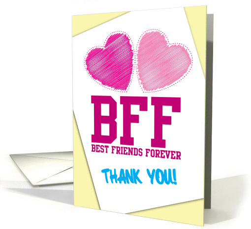 BFF Best friends forever Thank you! card (832853)