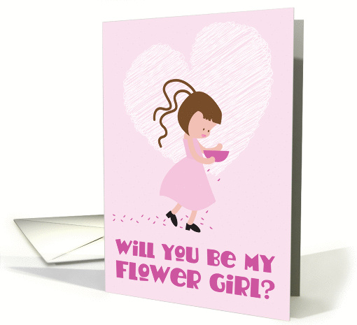 Will you be my flower girl? pink card (834953)