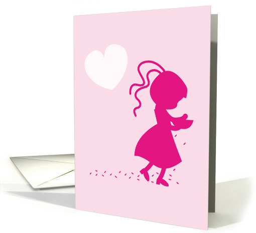 flower girl pink card (834955)
