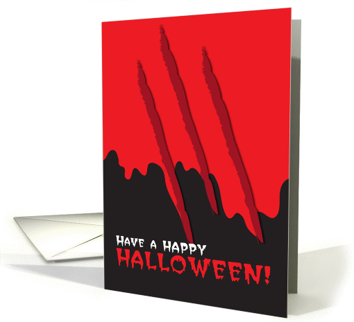 Have a happy Halloween - three slashes card (835153)