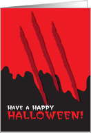Have a happy Halloween - three slashes card