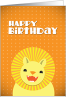 HAPPY BIRTHDAY lion with a smile card