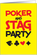 Poker and STAG party card