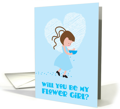Will you be my Flower girl? Blue card (844394)
