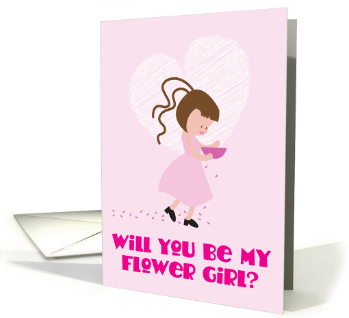 Will you be my Flower girl? Pink card (844395)