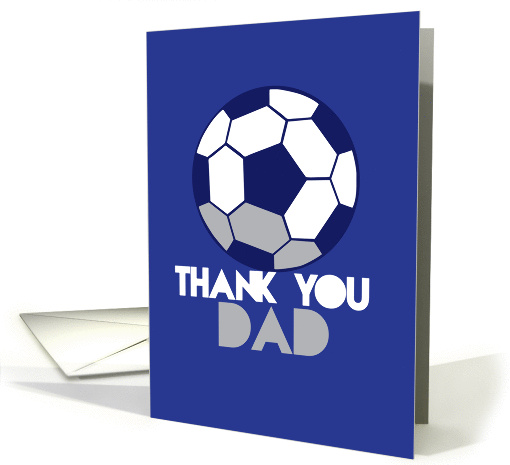 Thank you dad soccer ball card (844989)
