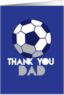 Thank you dad soccer ball card