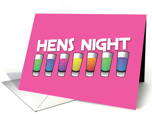 Hens night drink shots invitation card (846440)