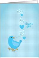 Thank you blue bird card