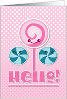 Hello! lollypop and sweets card