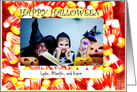 Holiday, Happy Halloween, photo card, candy corn collage card