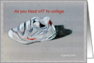 Off to College, Single Sneaker Painting card
