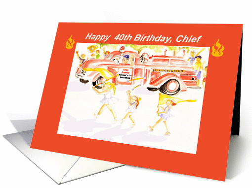 Happy 40th Birthday chief card (878193)