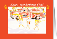 Happy 40th Birthday chief card