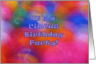 Circus Balloon Birthday Party Invitation Kids Children Invite Boy Girl card