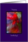 Happy Birthday Floral Flowers Abstract Photograph card