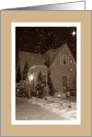 Christmas Holiday House Snow Antique Vintage Retro card