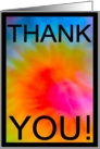 Thank You, Groovy Tie Dye Hippie card