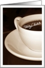 Christmas Coffee Cup Espresso Caffeine Merry Barista Teacher card