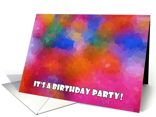 Birthday Party Invitation Kids Colorful Balloons Boy Girl Invite card