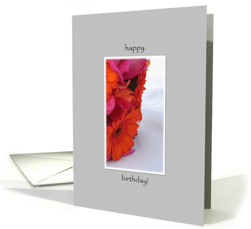 Happy Birthday Flowers Floral Bouquet Modern Photograph... (825270)