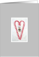 Christmas Holiday Snowman Candy Cane Heart Love Kids Children card