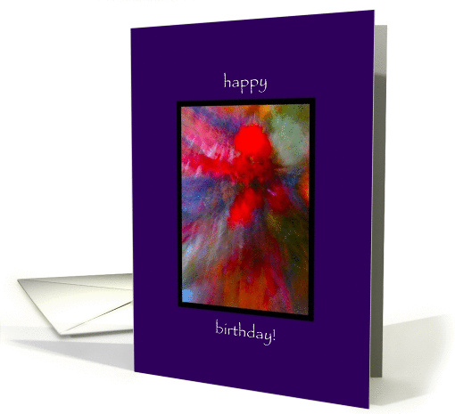 Happy Birthday Floral Flowers Abstract Photograph card (825302)